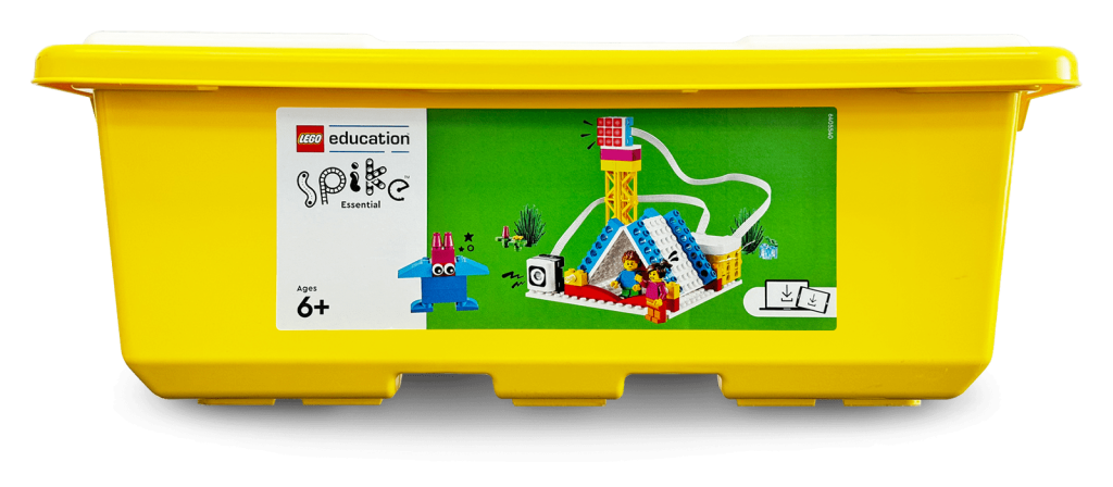 Front view of the LEGO Education SPIKE Essential box